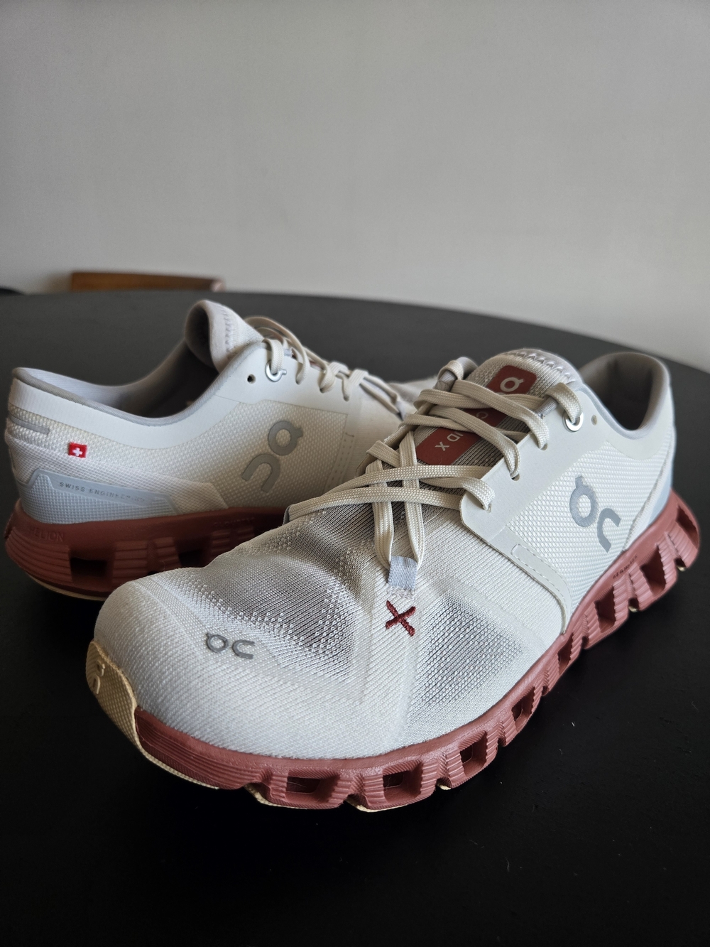 On Cloud X 3 Running Shoes Ice Auburn White Pink Women's Size 8